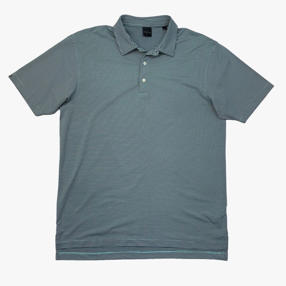 Dunning Polo Shirt Mens XL Extra Large Black Blue Golf Short Sleeve Performance